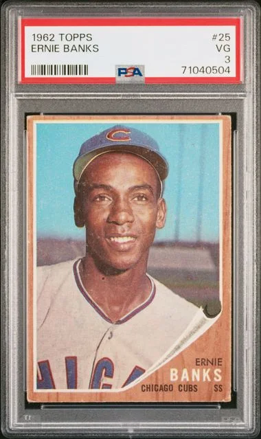 1962 Topps Ernie Banks #25 card image