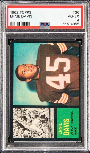 1962 Topps Ernie Davis #36 card image