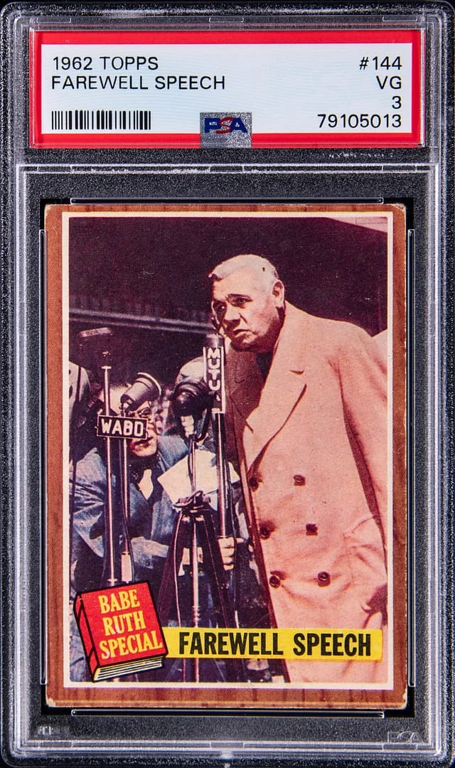 1962 Topps Farewell Speech #144 card image