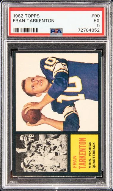 1962 Topps Fran Tarkenton #90 card image