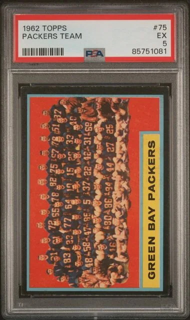 1962 Topps Green Bay Packers Team #75 card image