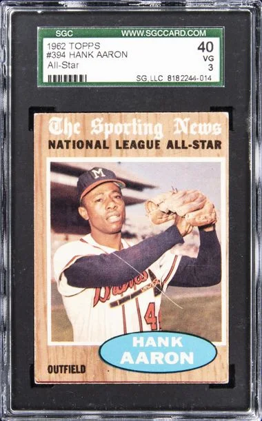 1962 Topps Hank Aaron #394 card image