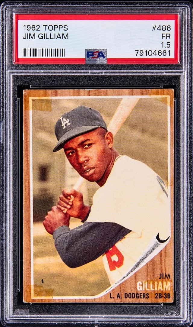 1962 Topps Jim Gilliam #486 card image