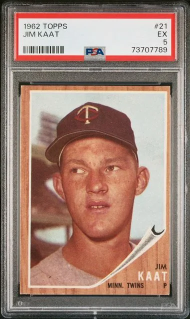 1962 Topps Jim Kaat #21 card image