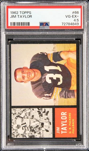 1962 Topps Jim Taylor #66 card image