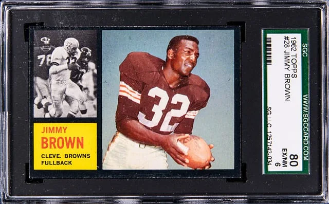 1962 Topps Jimmy Brown #28 card image