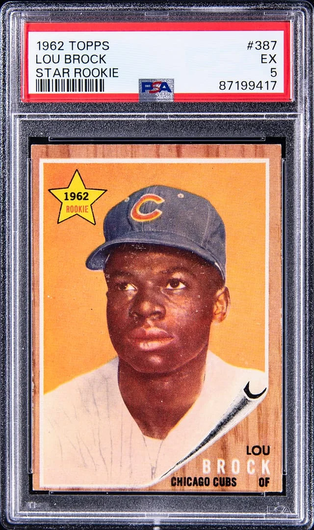 1962 Topps Lou Brock Rookei Star #387 card image