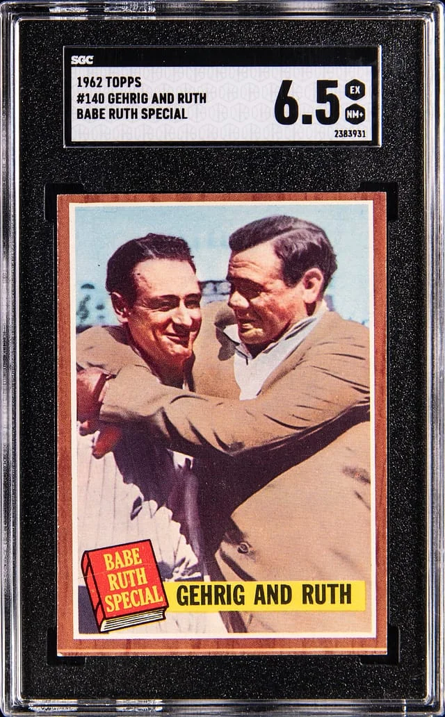1962 Topps Lou Gehrig/Babe Ruth Babe Ruth Special #140 card image