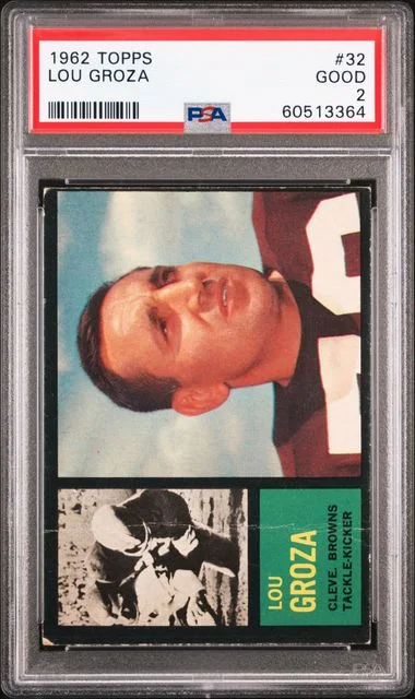 1962 Topps Lou Groza #32 card image