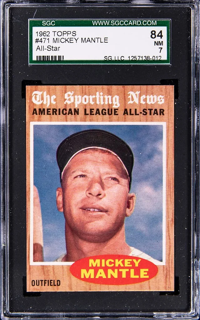 1962 Topps Mickey Mantle All Star #471 card image