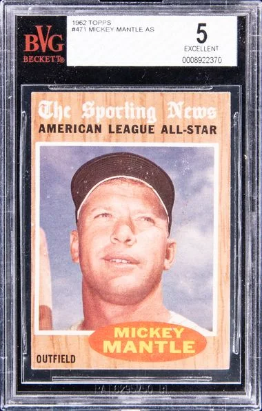 1962 Topps Mickey Mantle As #471 card image