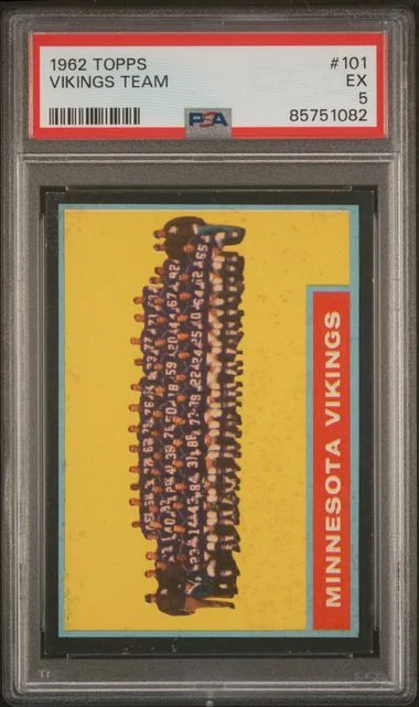 1962 Topps Minnesota Vikings Team #101 card image