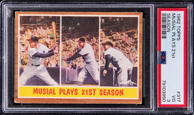 1962 Topps Musial Plays 21St Season #317 card image