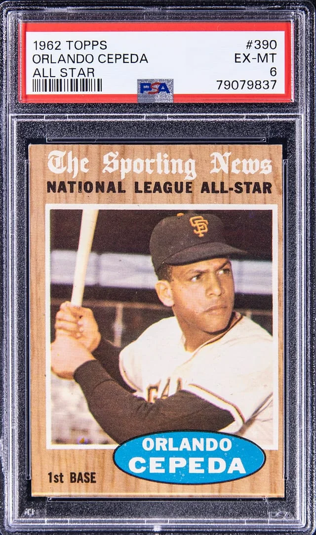 1962 Topps Orlando Cepeda All Star #390 card image