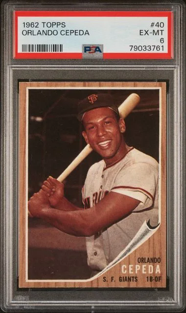1962 Topps Orlando Cepeda #40 card image
