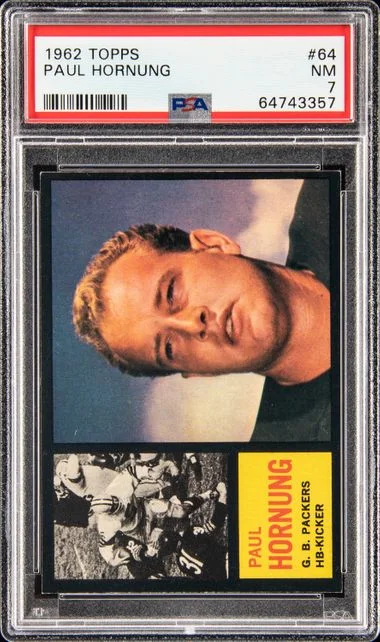 1962 Topps Paul Hornung #64 card image