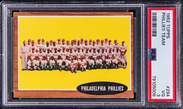 1962 Topps Phillies Team #294 card image