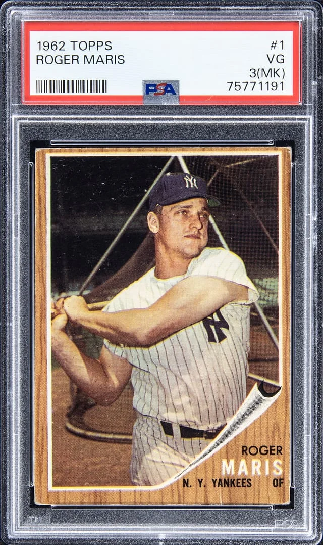 1962 Topps Roger Maris #1 card image