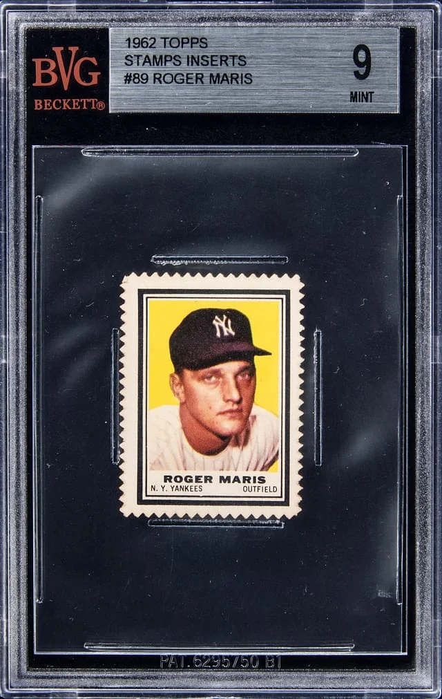 1962 Topps Roger Maris Stamps Inserts #89 card image