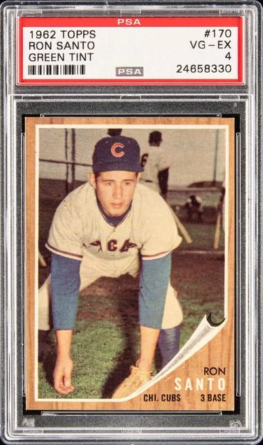 1962 Topps Ron Santo Green Tint #170 card image