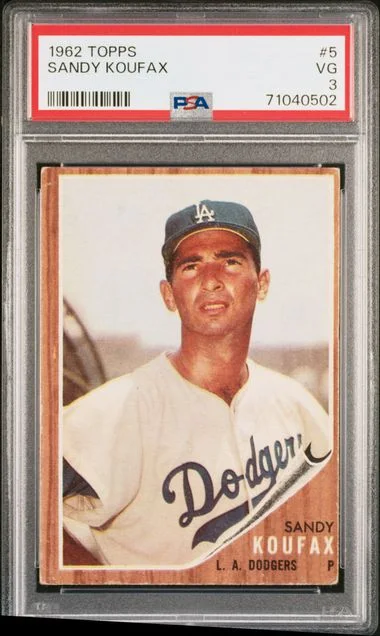 1962 Topps Sandy Koufax #5 card image