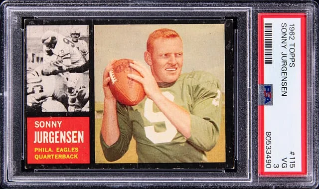 1962 Topps Sonny Jurgensen #115 card image