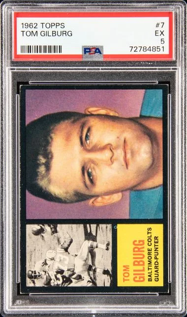 1962 Topps Tom Gilburg #7 card image