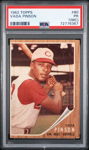 1962 Topps Vada Pinson #80 card image