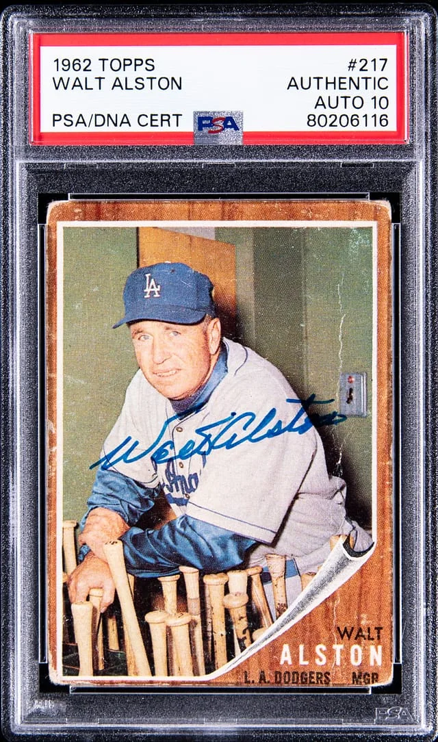 1962 Topps Walt Alston #217 card image