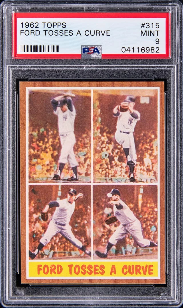 1962 Topps Whitey Ford Tosses A Curve #315 card image