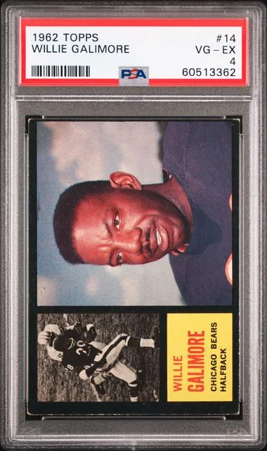 1962 Topps Willie Galimore #14 card image