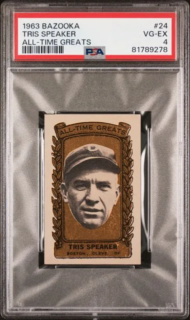 1963 Bazooka All-Time Greats Tris Speaker #24 card image