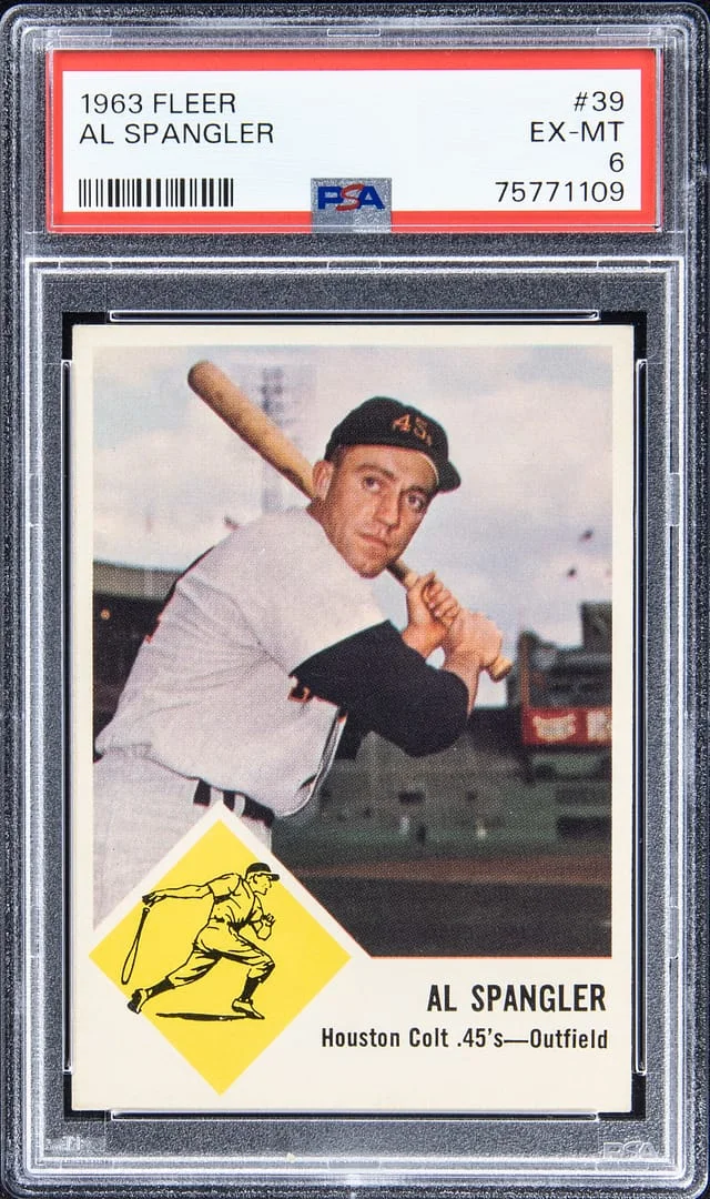 1963 Fleer Al Spangler #39 card image