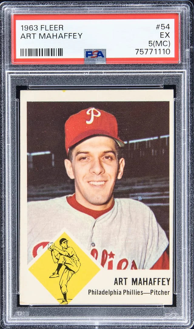 1963 Fleer Art Mahaffey #54 card image