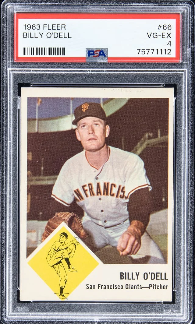 1963 Fleer Billy O'Dell #66 card image