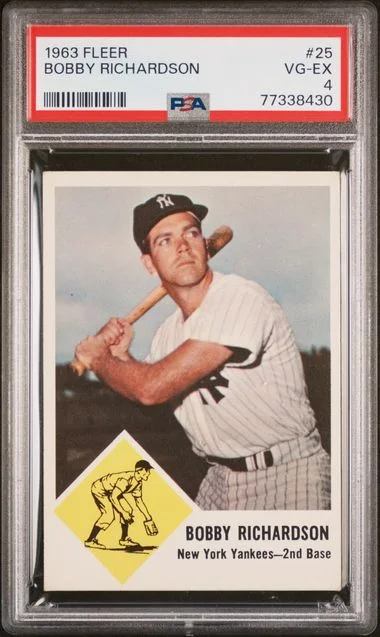 1963 Fleer Bobby Richardson #25 card image