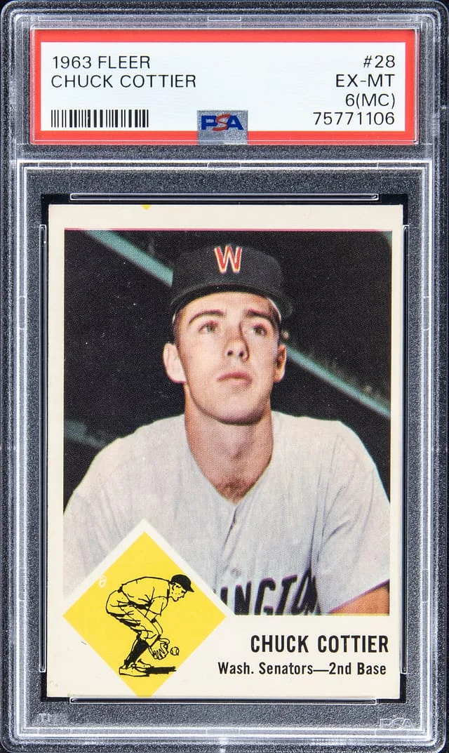 1963 Fleer Chuck Cottier #28 card image