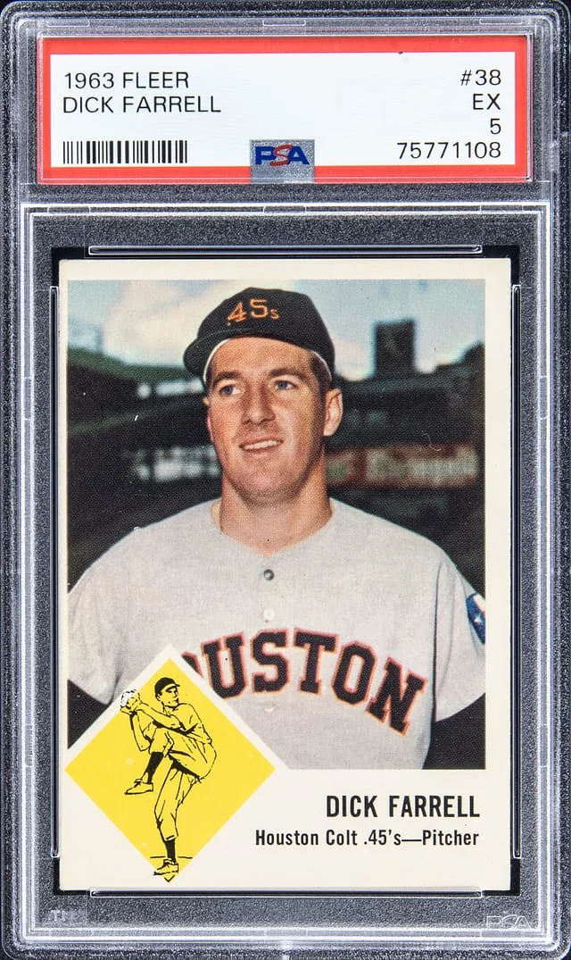 1963 Fleer Dick Farrell #38 card image