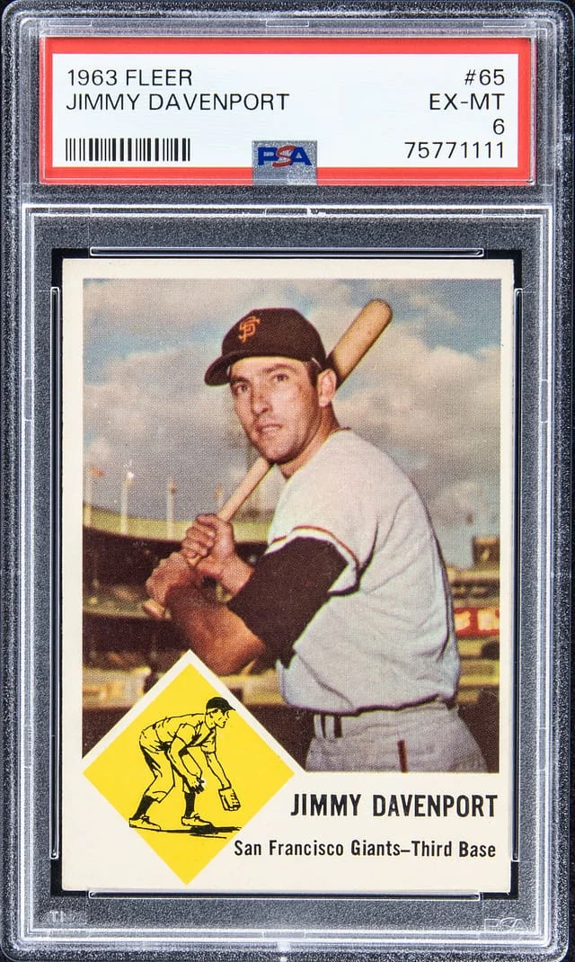 1963 Fleer Jimmy Davenport #65 card image