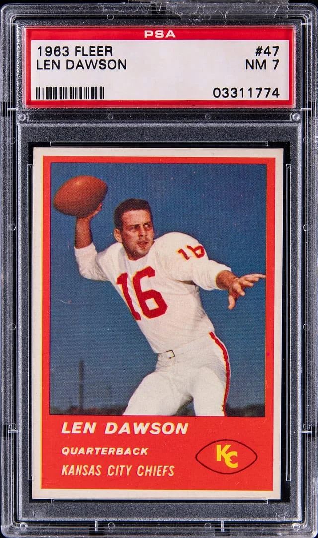1963 Fleer Len Dawson #47 card image
