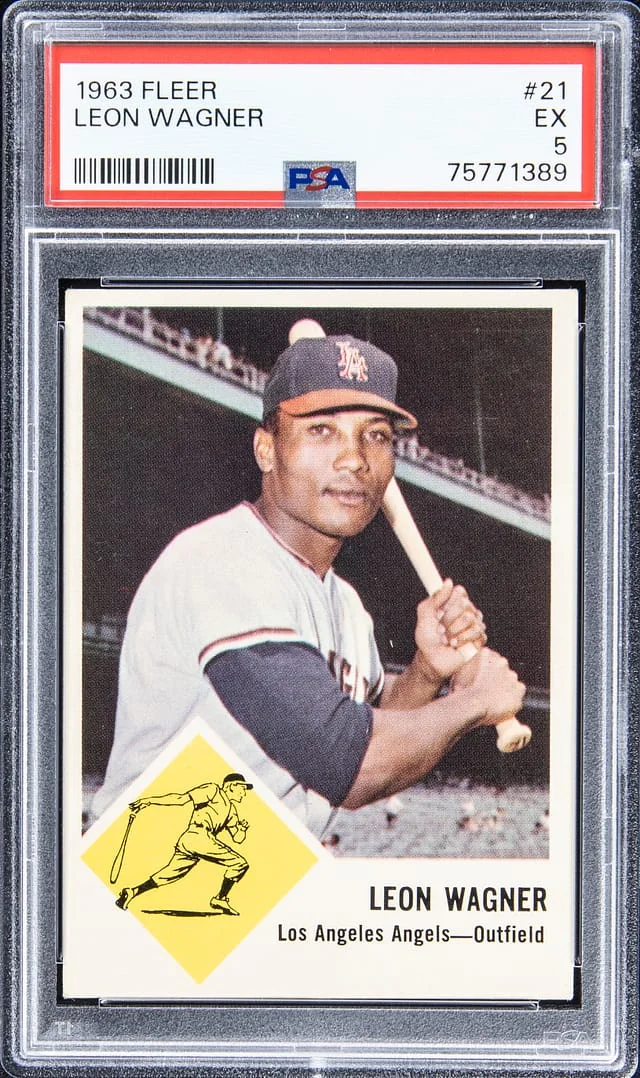 1963 Fleer Leon Wagner #21 card image