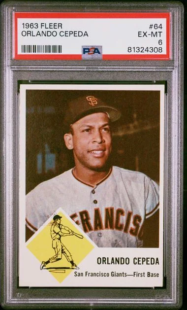 1963 Fleer Orlando Cepeda #64 card image