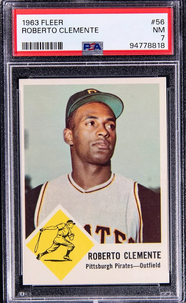 1963 Fleer Roberto Clemente #56 card image