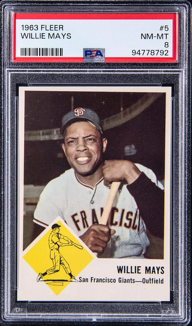 1963 Fleer Willie Mays #5 card image