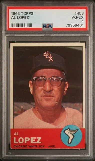 1963 Topps Al Lopez #458 card image