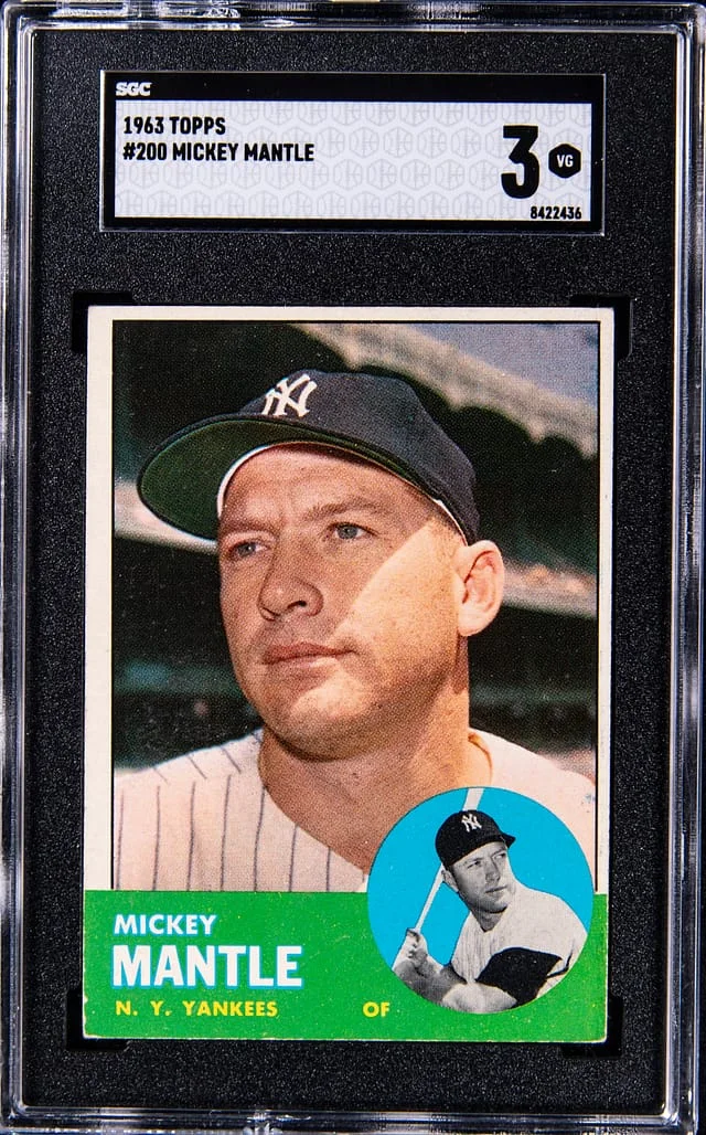 1963 Topps Baseball Mickey Mantle #200 card image