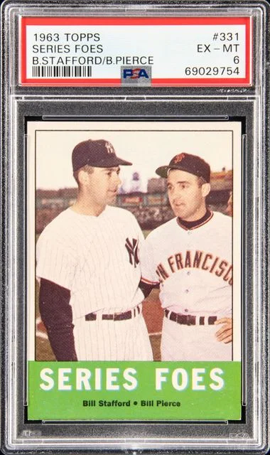 1963 Topps Bill Stafford/Bill Pierce Series Foes #331 card image