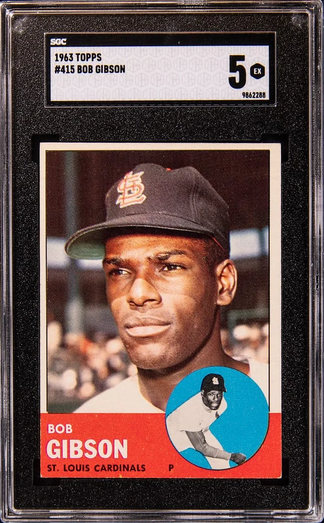 1963 Topps Bob Gibson #415 card image