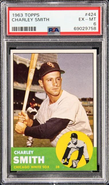 1963 Topps Charley Smith #424 card image