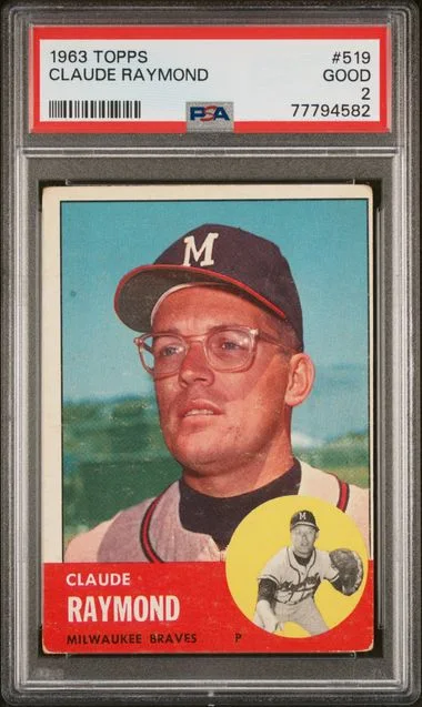 1963 Topps Claude Raymond #519 card image